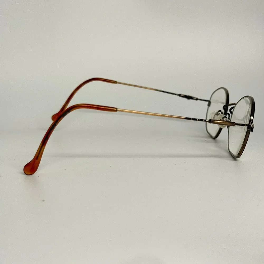 Vintage Oval Metal Eyeglasses‎ 768 BRT Brown Tortoise 50-19-135mm Frames